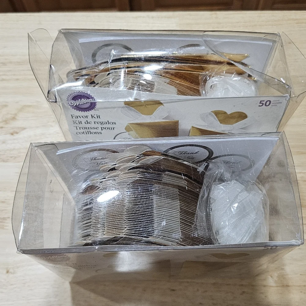 Wilton Gold Cone Favor Two Boxes Of 50 Each New In Box